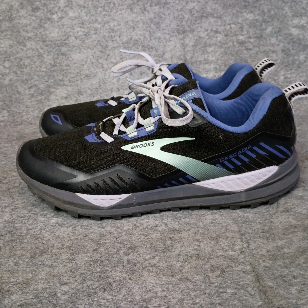 Brooks Women's 10.5 Cascadia 15 GTX Black Marlin Trail Running Waterproof Shoes - Picture 4 of 12